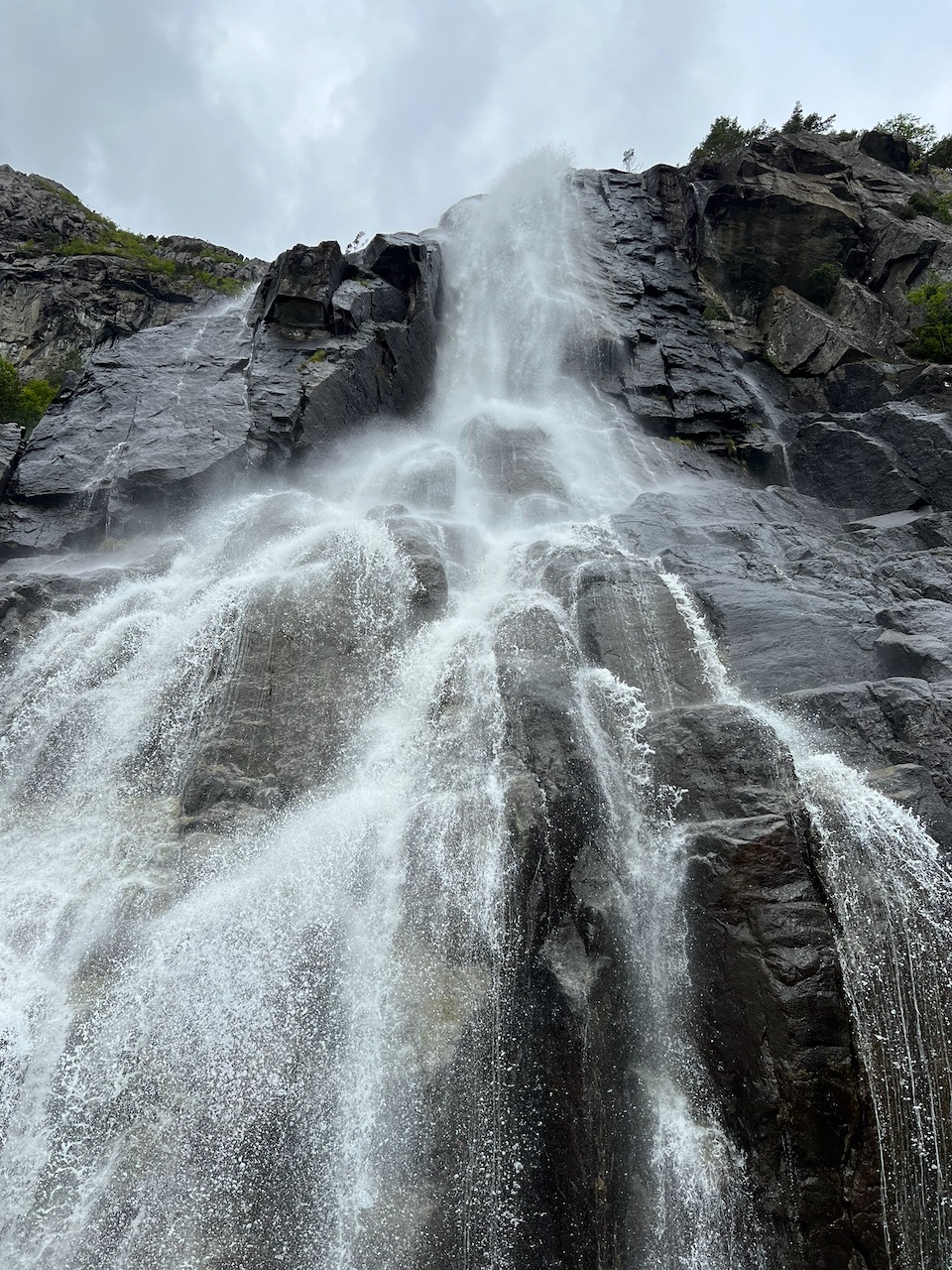 White water thundering down a Norwegian rock face